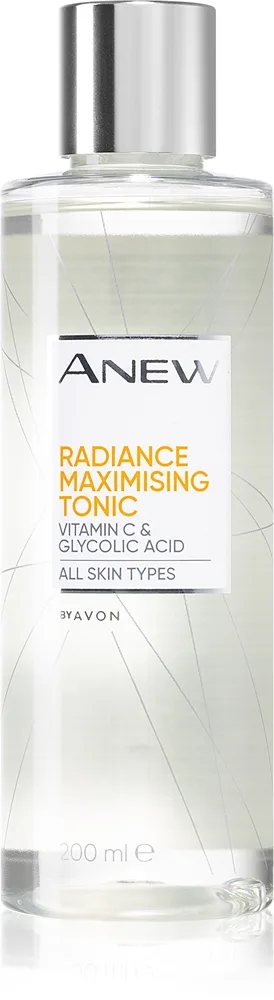 Avon Anew Radiance Maximising kirkastava hoitovesi sisältää C-vitamiinia 200 ml