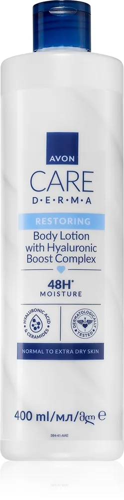 Avon Care Derma Restoring uudistava vartalomaito sisältää keramideja 400 ml
