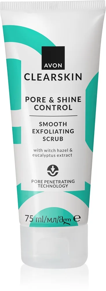 Avon Clearskin Pore & Shine Control energisoiva kuorinta 75 ml