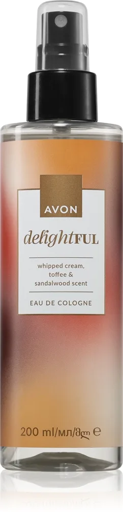 Avon DelightFull Whipped Cream & Toffee & Sandalwood kölninvesi naisille 200 ml