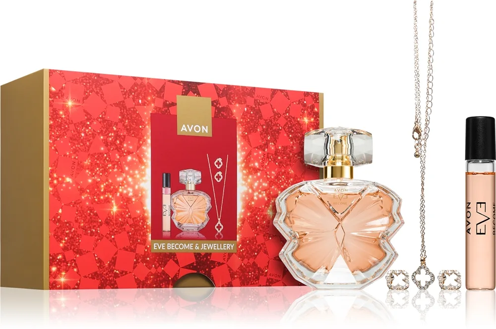 Avon Eve Become and Jewellery Giftset lahjasetti naisille 3 kpl