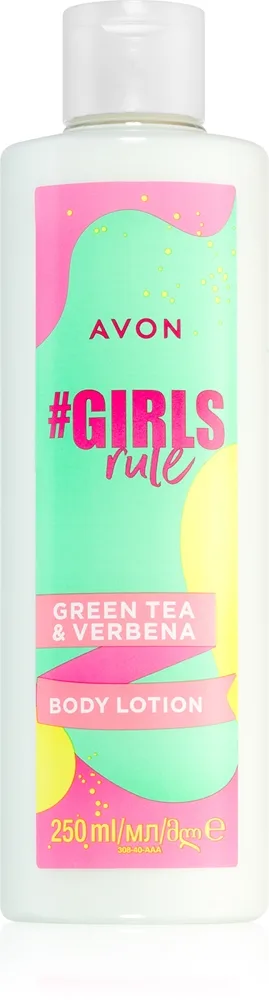 Avon #GirlsRule Green Tea & Verbena virkistävä vartalomaito kosteuttava vaikutus 250 ml
