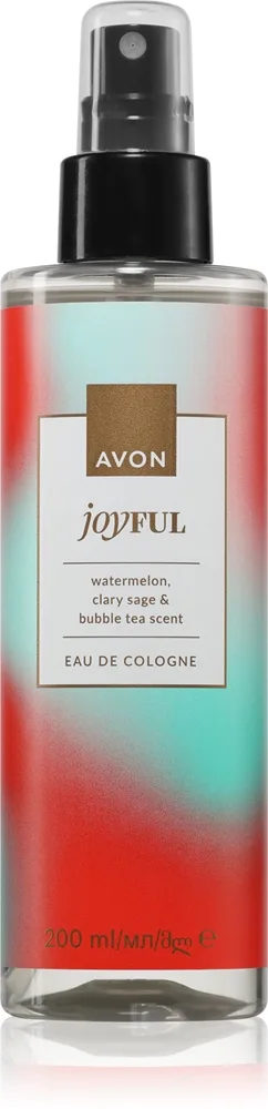 Avon Joyful Watermelon & Clary Sage & Bubble Tea Eau de Cologne för Kvinnor 200 ml