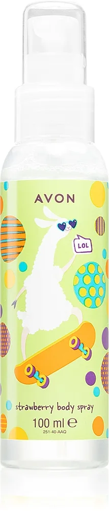 Avon Lama Dude Uppfriskande kropp spray Med doft av jordgubbar för Barn 100 ml