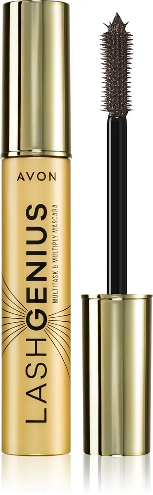 Avon Lash Genius Multitask & Multiply Volumen, krøller og definerende mascara 5-i-1 Skygge Brown Black 10 ml