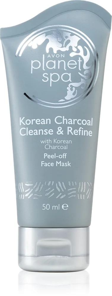 Avon Planet Spa Korean Charcoal Cleanse & Refine aktiivihiiltä sisältävä peel-off-kasvonaamio 50 ml