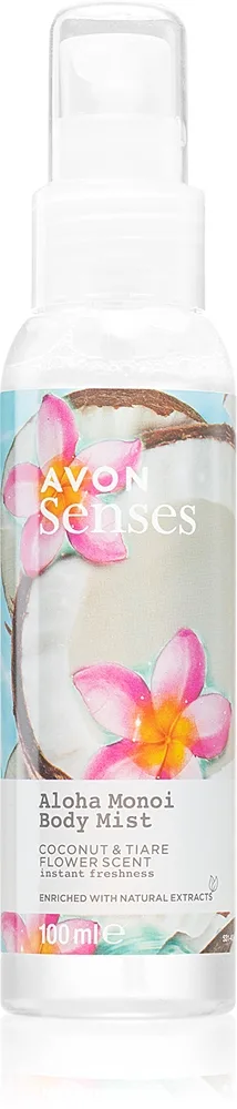 Avon Senses Aloha Monoi virkistävä suihke vartalolle 100 ml