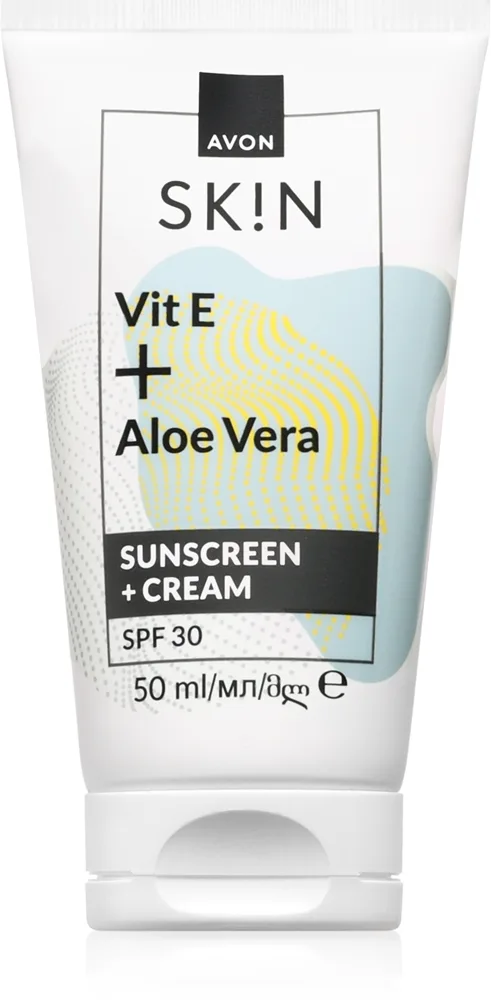 Avon Sk!n Vit E + Aloe Vera kasvovoide SPF 30 50 ml