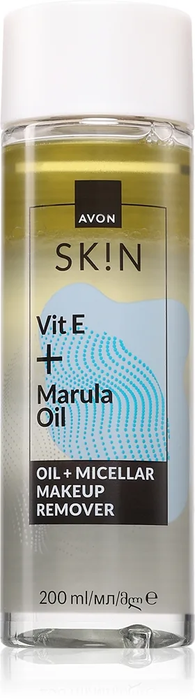 Avon Sk!n Vit E + Marula Oil kaksivaiheinen meikinpoistoaine 200 ml
