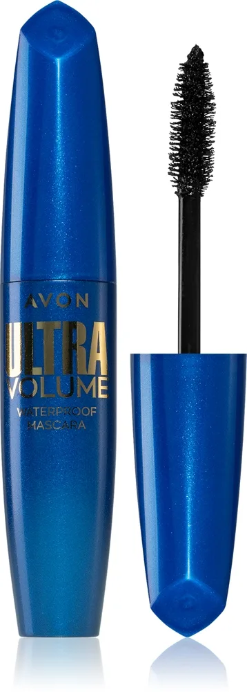 Avon Ultra Volume vedenkestävä volyymia lisäävä ja taivuttava ripsiväri sävy Blackest Black 10 ml
