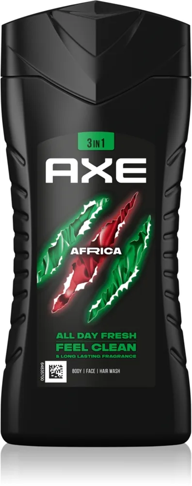 Axe Africa Brusegel til ansigt, krop og hår 250 ml