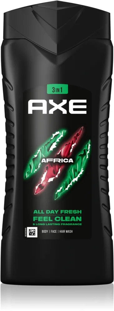 Axe Africa Dusch-gel för ansikte, kropp och hår 400 ml