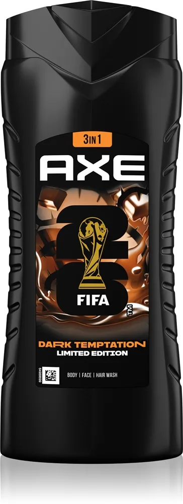 Axe Dark Temptation Brusegel til ansigt, krop og hår 400 ml