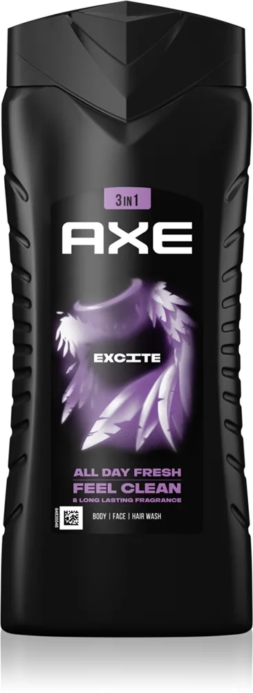 Axe Excite Dusch-gel för ansikte, kropp och hår 400 ml