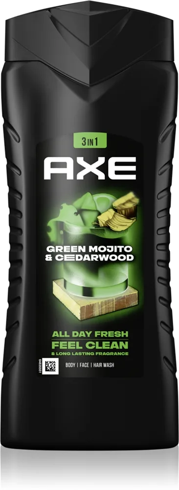 Axe Mojito & Cedarwood Dusch-gel för ansikte, kropp och hår 400 ml