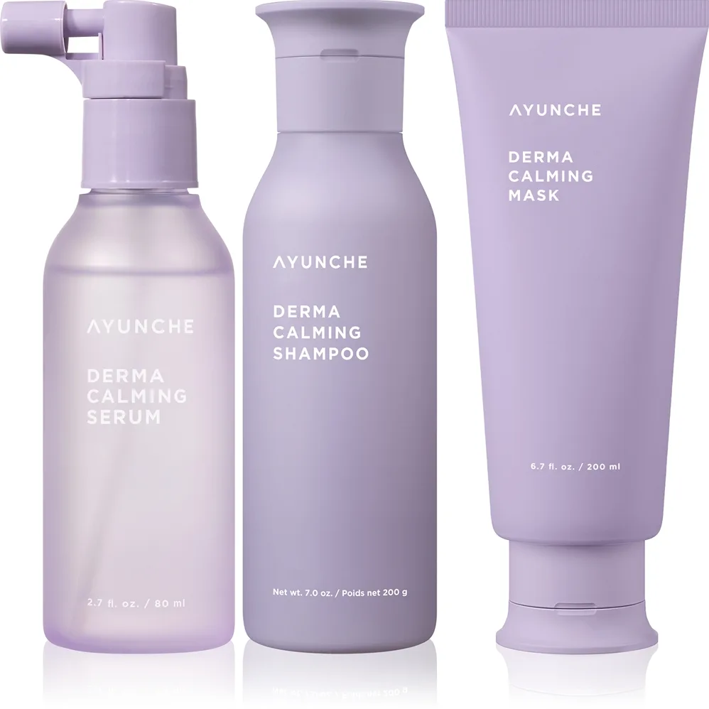 AYUNCHE Derma Calming setti kuivalle ja herkälle päänahalle