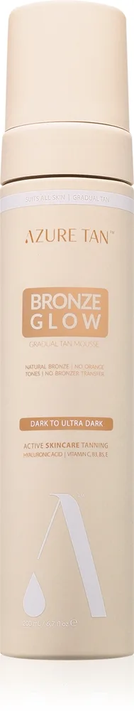 Azure Tan Bronze Glow Mousse för brun-utan-sol för kropp 200 ml
