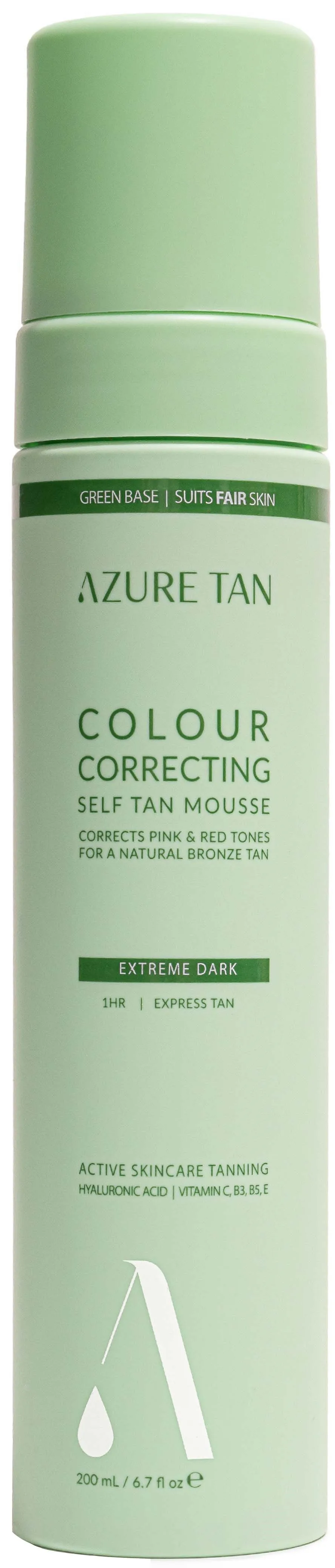 Azure Tan Self Tan Mousse  Self Tan Mousse Green Base Extreme Dark