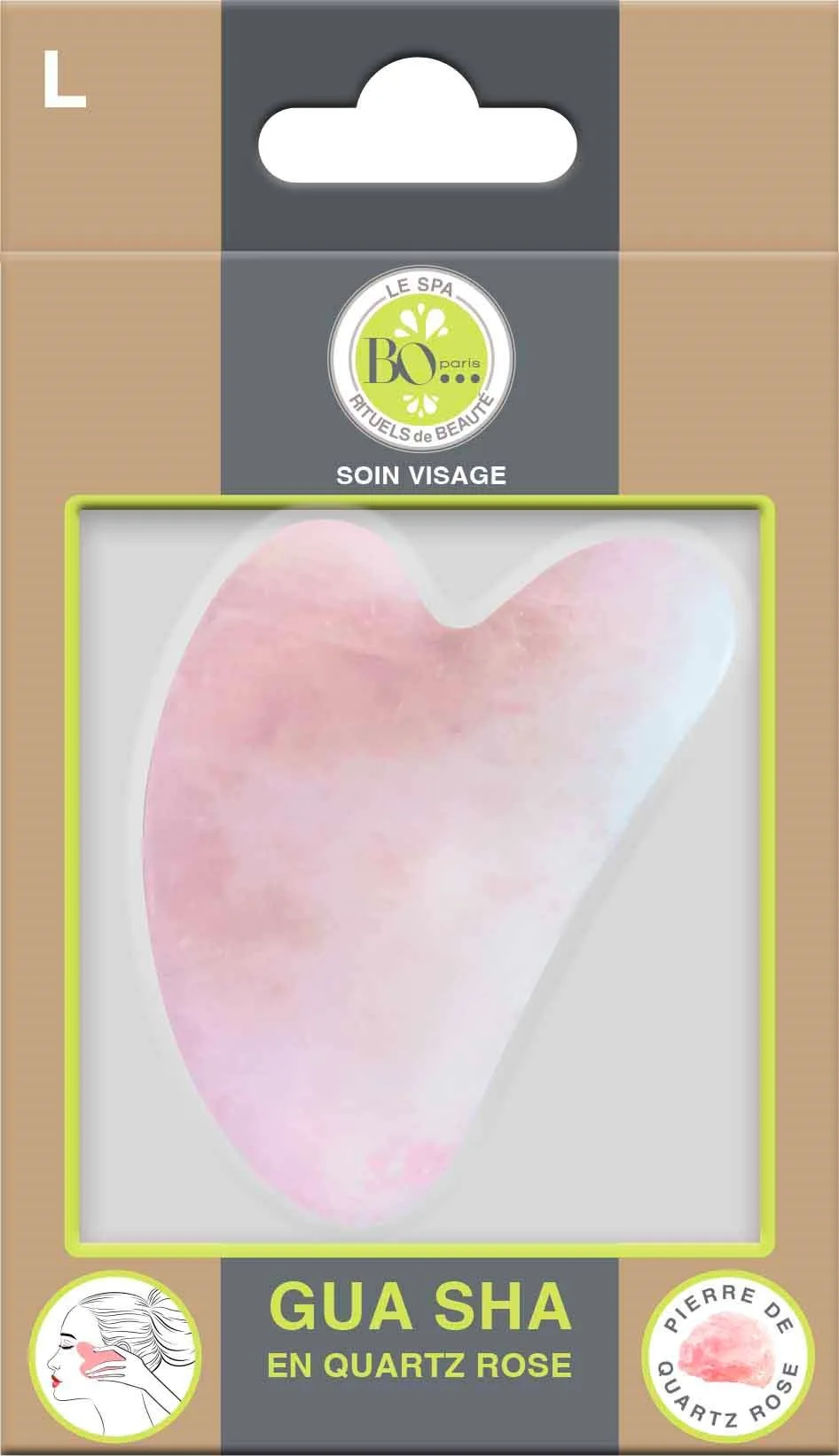 BO Paris Gua Sha Quartz Rose - Nude - 1 pcs