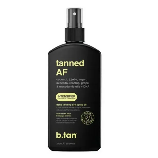b.tan Tanned AF Intensifier Deep Tanning Dry Spray Oil 236 ml