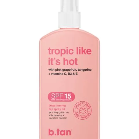 b.tan Tropic Like It's Hot Dry Spray Oil Sunscreen SPF 15 (U) 236 ml