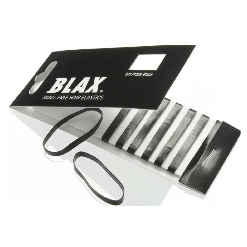 Blax - Snag-Free Hår Elastikker SORT 4mm 8 stk.