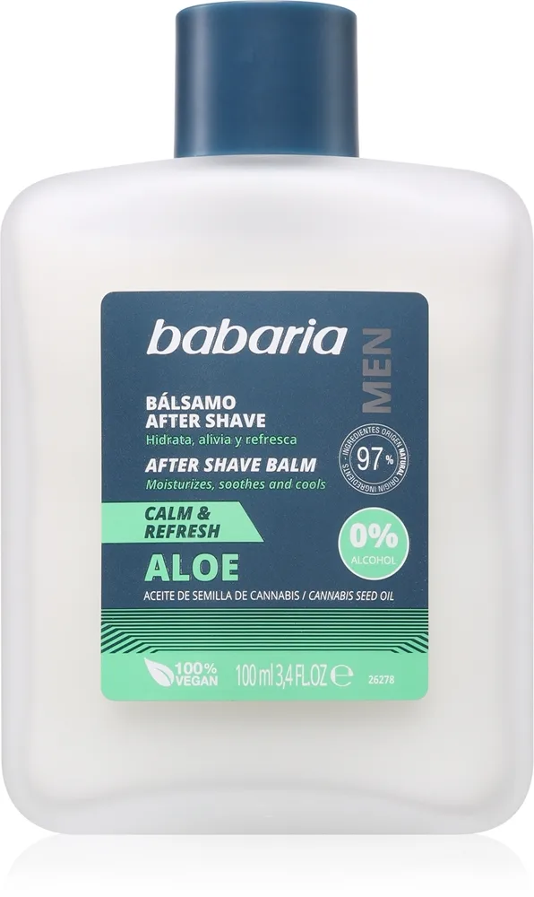 Babaria Aloe Vera Aftershave-balsam Med Aloe Vera 100 ml