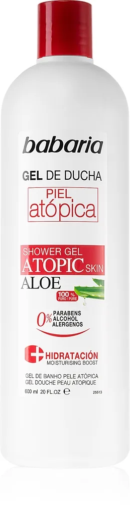 Babaria Aloe Vera suihkugeeli atooppiseen ihoon 600 ml