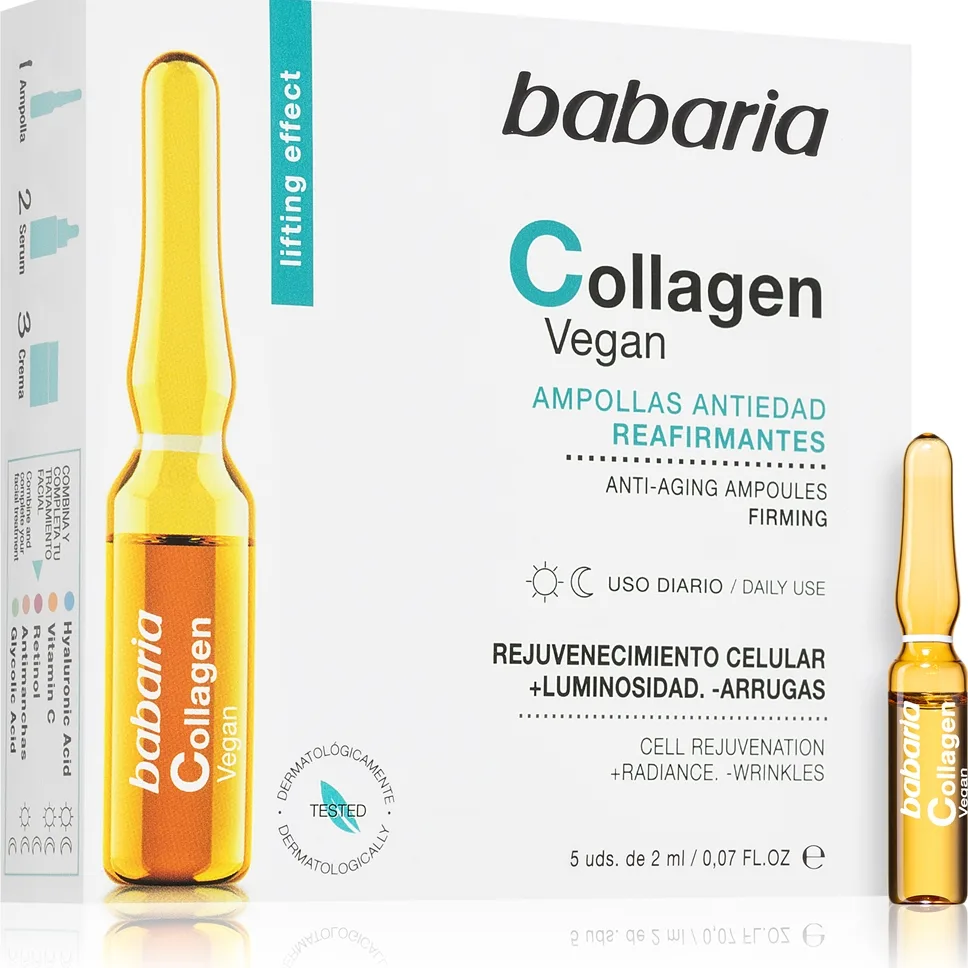 Babaria Collagen Koncentreret serum mod aldring I ampuller 5x2 ml