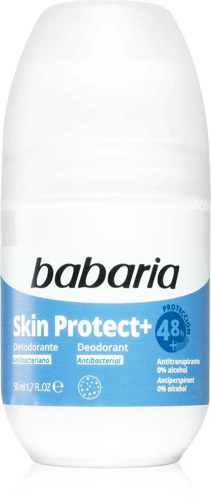 Babaria Deodorant Skin Protect+ Roll-On Deodorant Med antibakteriella ingredienser 50 ml