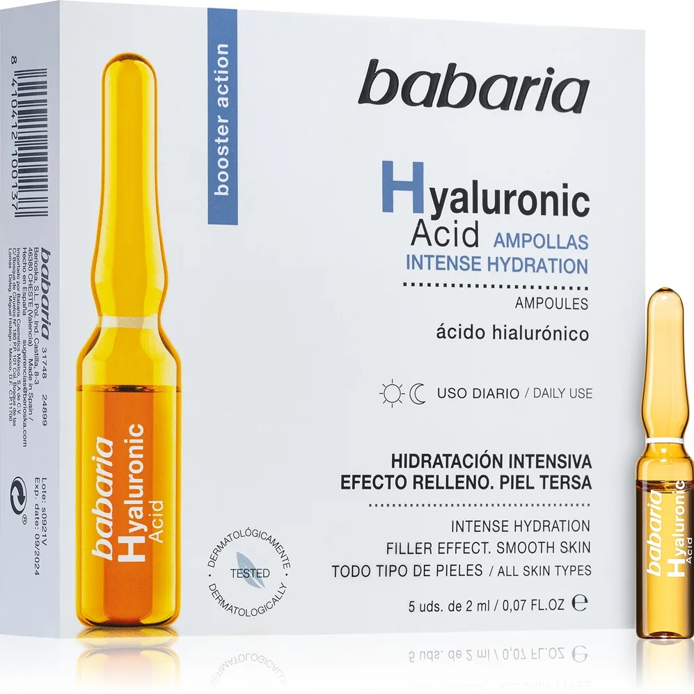 Babaria Hyaluronic Acid Ampul med hyaluronsyre 5x2 ml