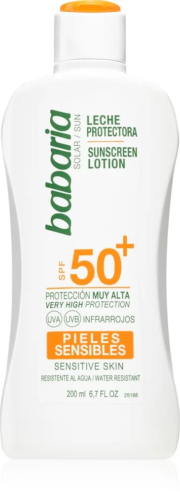 Babaria Sun Sensitive Solmjölk för känslig hud SPF 50+ 200 ml