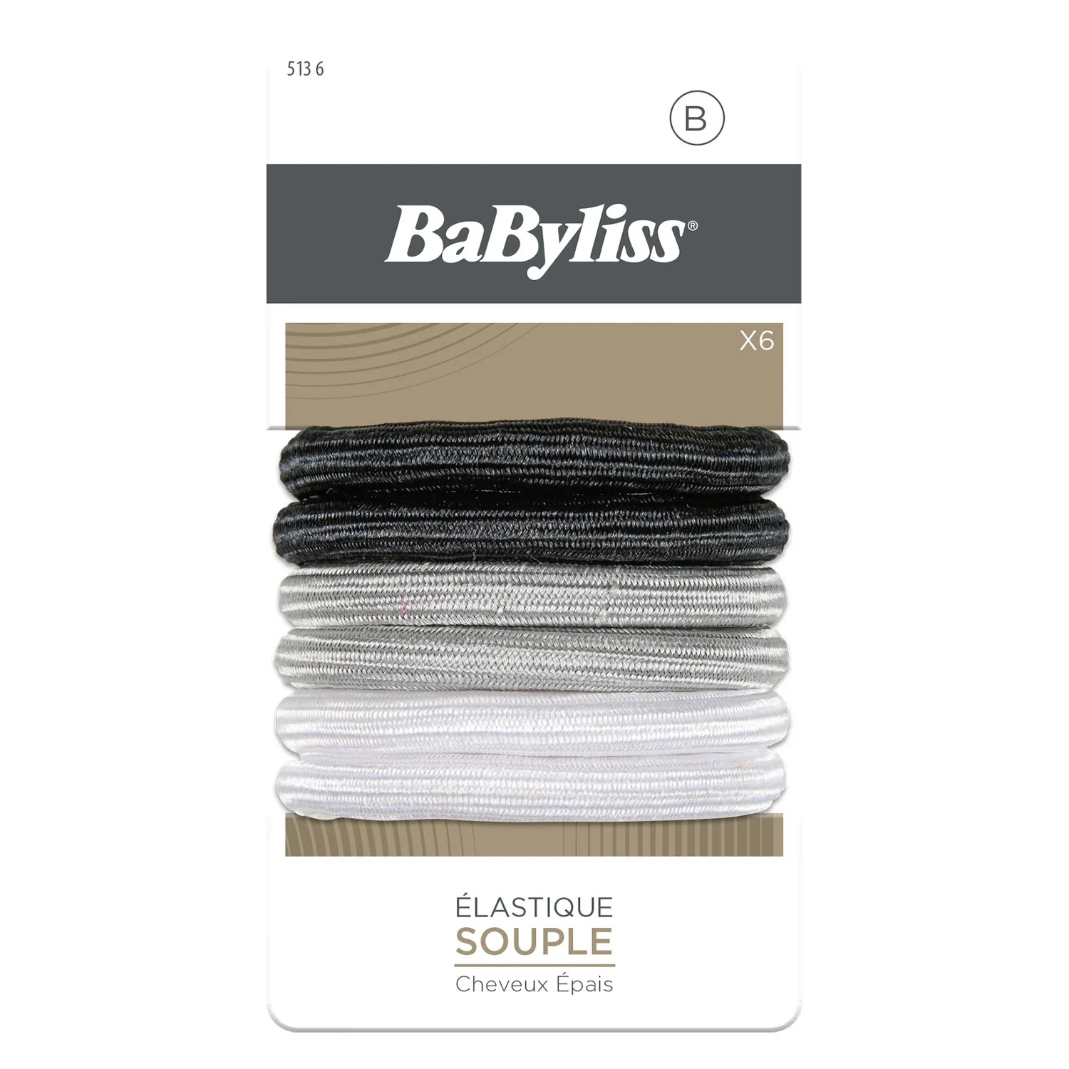 BaByliss Tjock hårnodd 6 st