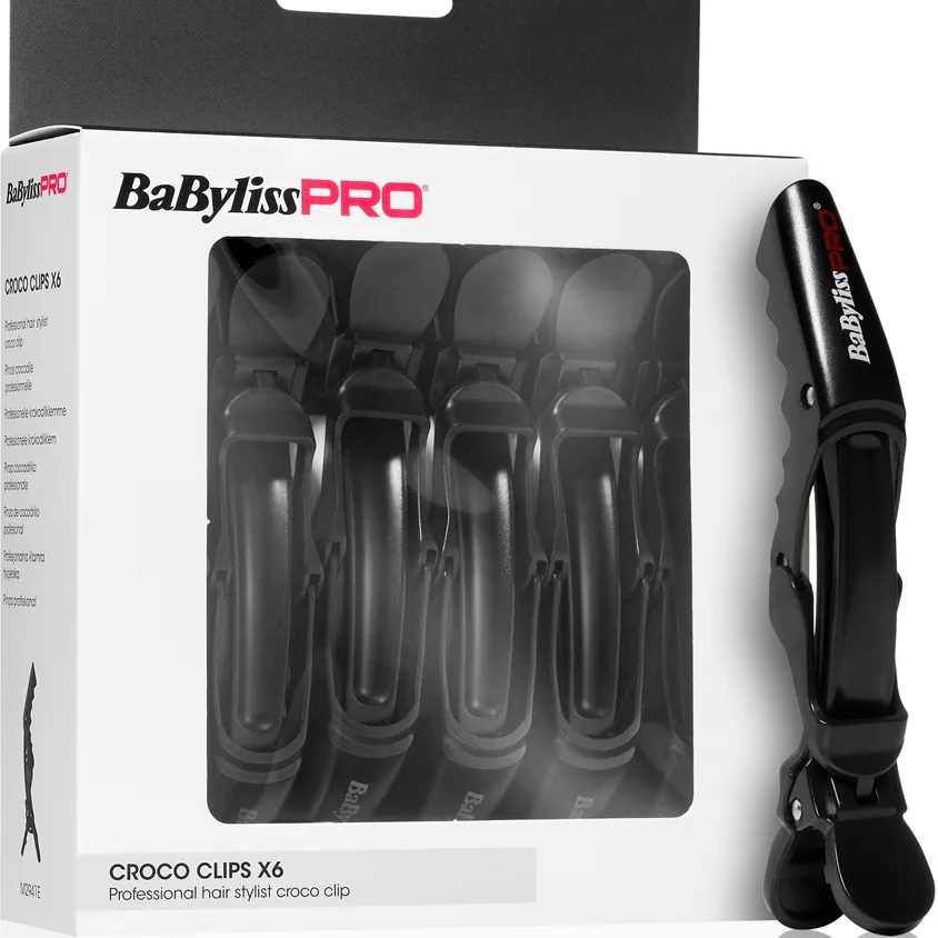 BaByliss PRO Croco Hair Clip hårklämmor 6 st.