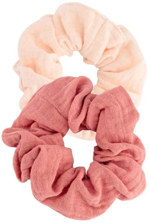 BACHCA Cotton Gauze Scrunchies 2-Pack