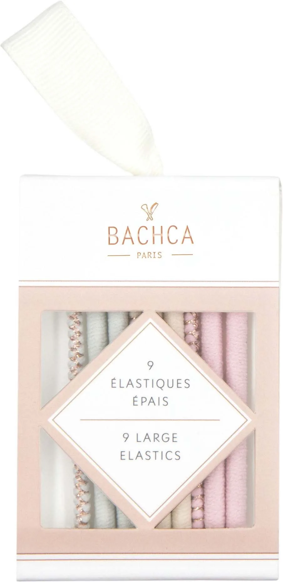 BACHCA Large elastics x9 pastel-colored and lurex