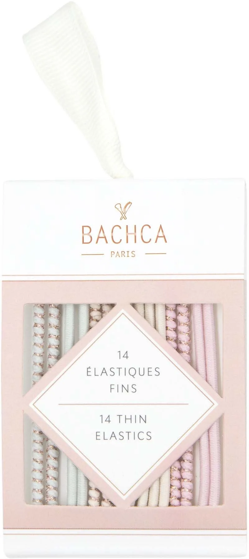 BACHCA Thin elastics x14 pastel-colored and lurex