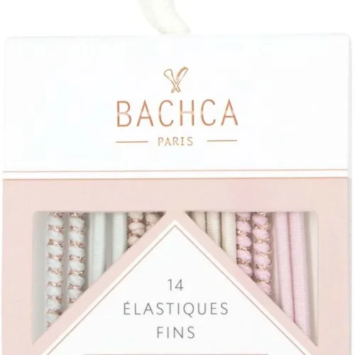 BACHCA Thin elastics x14 pastel-colored and lurex