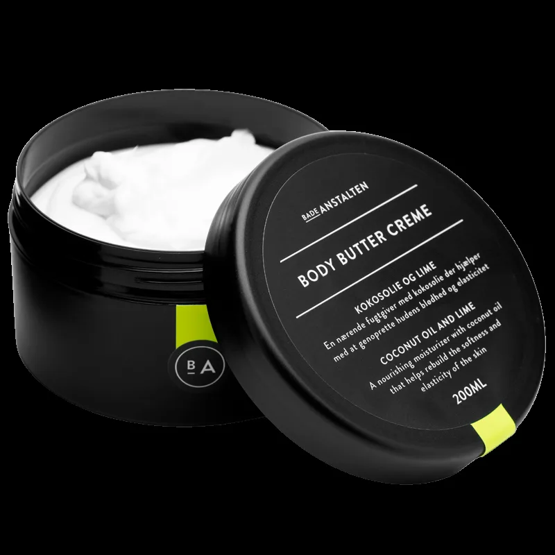 Badeanstalten Body Butter m. Kokosolie og Lime 200 ml.