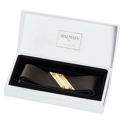 Balmain Genuine Leather Headband Black