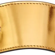 Balmain Hair Couture Hair Barrette Leather Gold