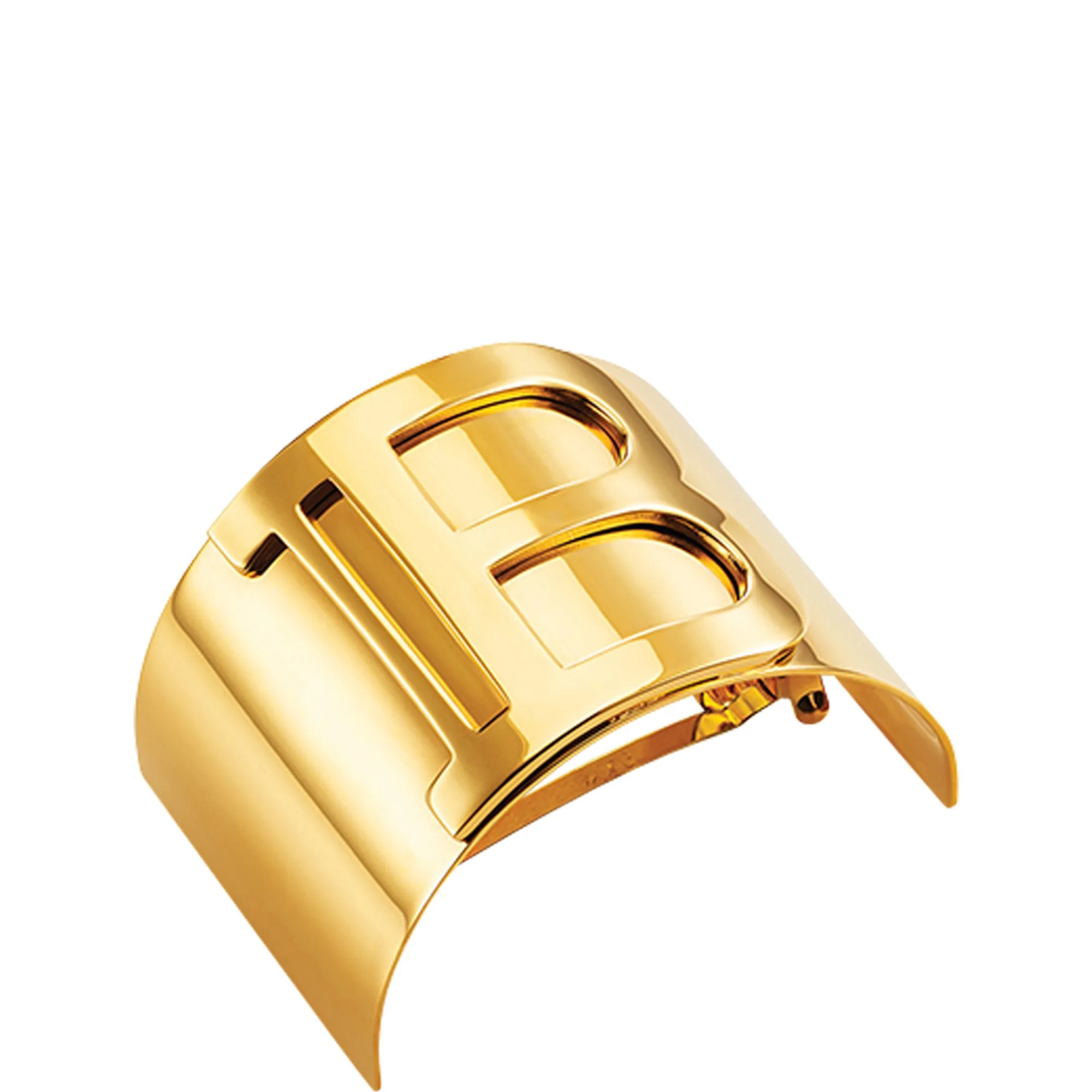 Balmain Hair Couture Gold Plated Clip Logo Håraccessoarer
