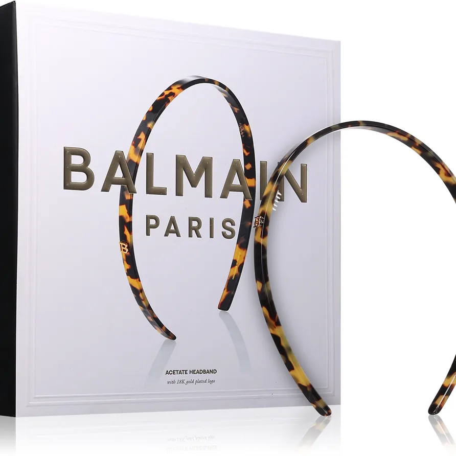 Balmain Hair Couture Cellulose Acetate Headband Tortoise Shell Small Diadem
