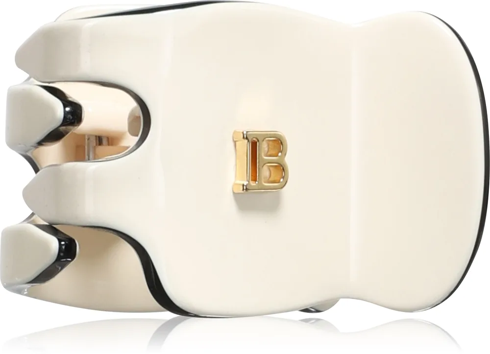 Balmain Hair Couture Cellulose Acetate Pince à cheveux Extra Small White/Black Hårnåle