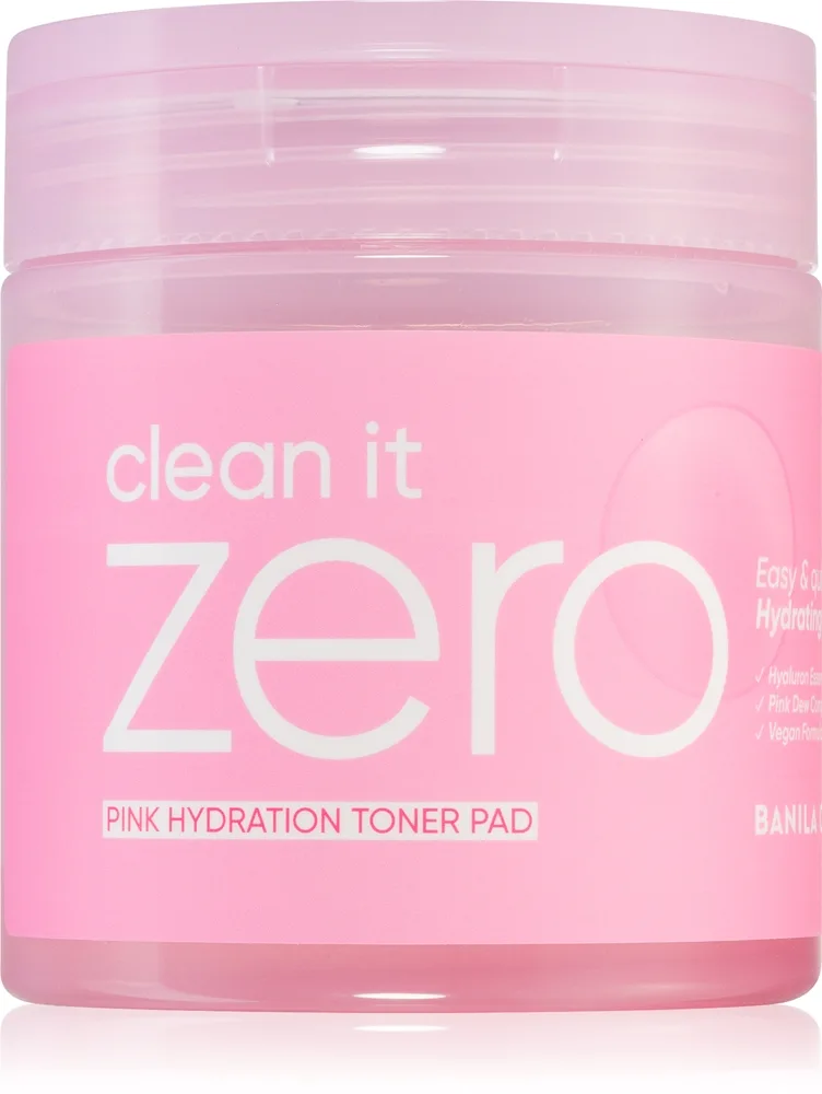 Banila Co. clean it zero Pink Hydration Toner Pad tonende rondeller med fugtgivende virkning 70 stk.