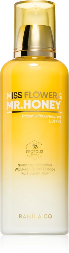 Banila Co. Miss Flower & Mr. Honey Propolis Rejuvenating Illuminerande och fuktgivande mjölklotion För hudföryngring 150 ml