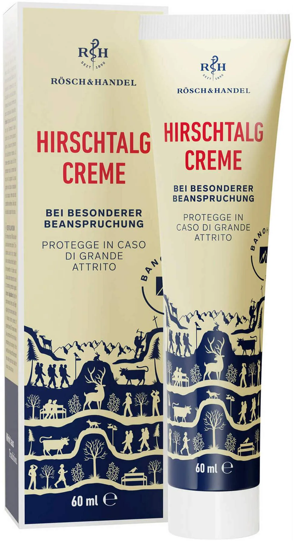 Hirschtalgcreme Rösch 60 ml - Zur Hautpflege