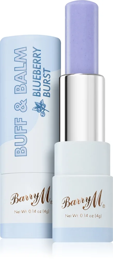 Barry M Buff & Balm silottava huulibalsami volyymia lisäävä sävy Blueberry Burst 4 ml