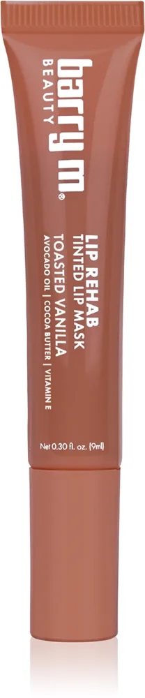 Barry M Lip Rehab ravitseva ja sävyttävä naamio huuliin sävy Toasted Vanilla 10 ml