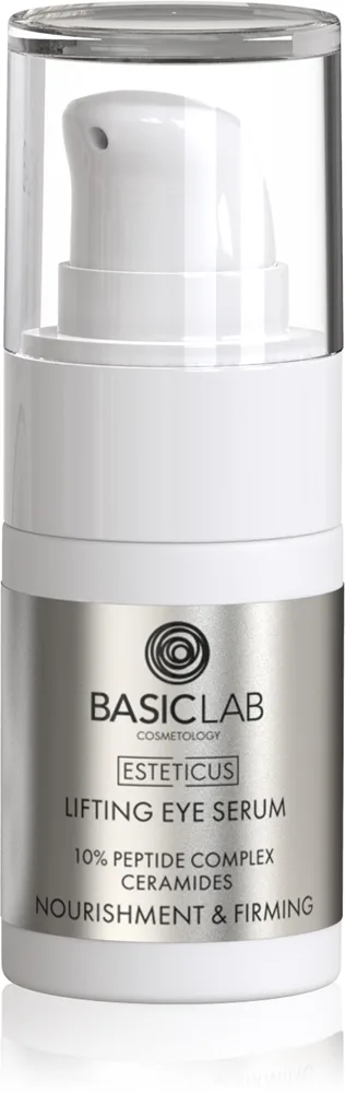 BasicLab Cosmetology Esteticus kohottava silmänympärysseerumi sisältää peptidejä 15 ml